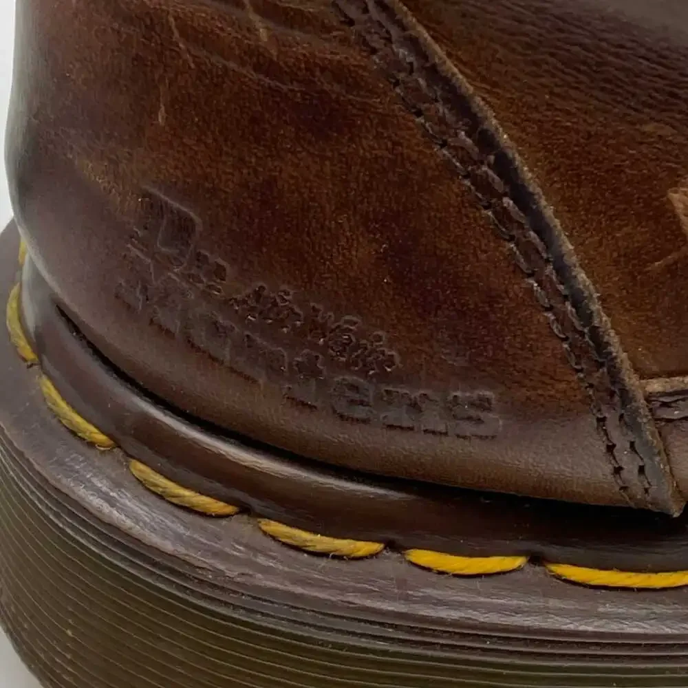 Dr. Martens Brown Leather Combat Boots | Girls 1G (UK-Made)